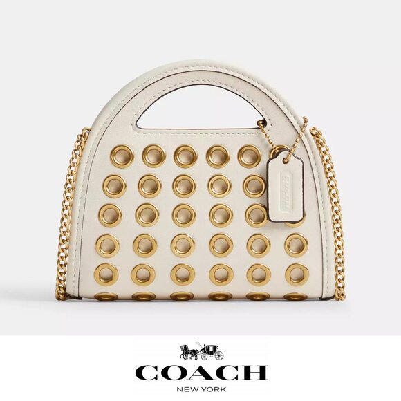 ❤️ Coach Top Handle Card Case With Grommets - Picture 1 of 12